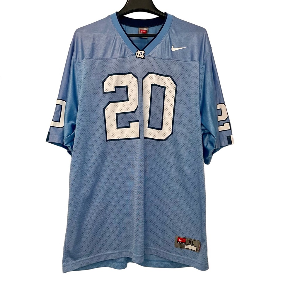 Vintage UNC x NIKE Team Football Jersey #20 Mens XL North Carolina Blue Tarheels